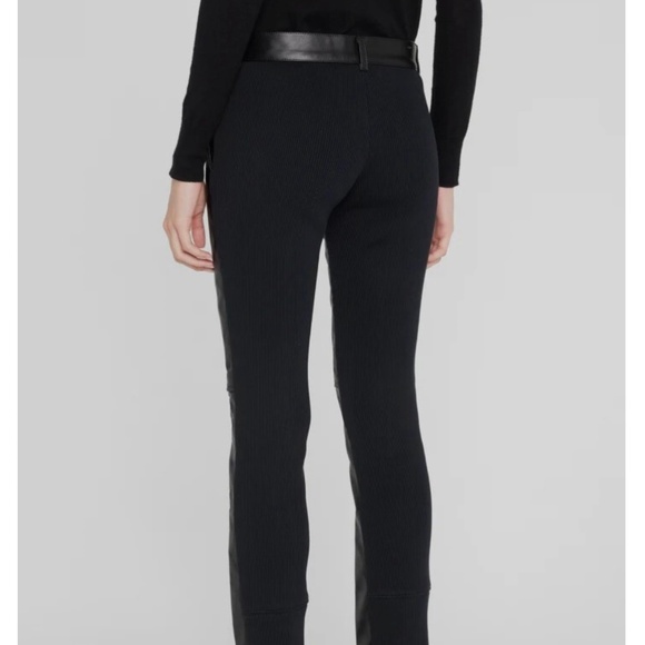 Sacai Mixed-Media Leather Knit Back Pants In Black NWT - Picture 3 of 10